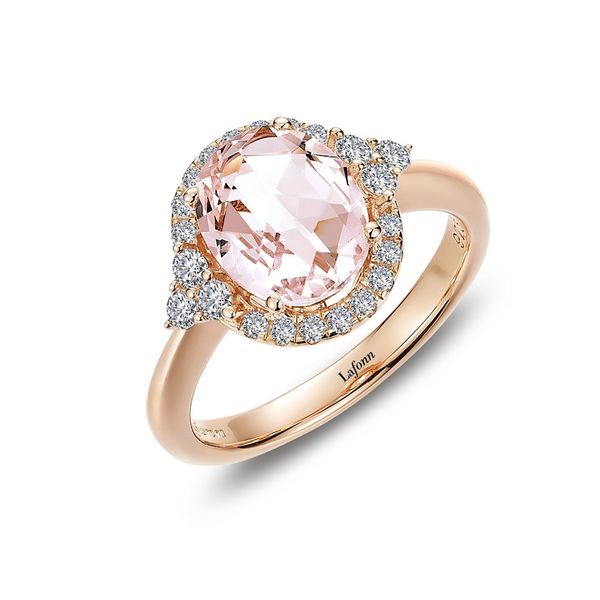 Sterling Silver Plated with Rose Gold Oval Halo Ring Koerbers Fine Jewelry Inc New Albany, IN