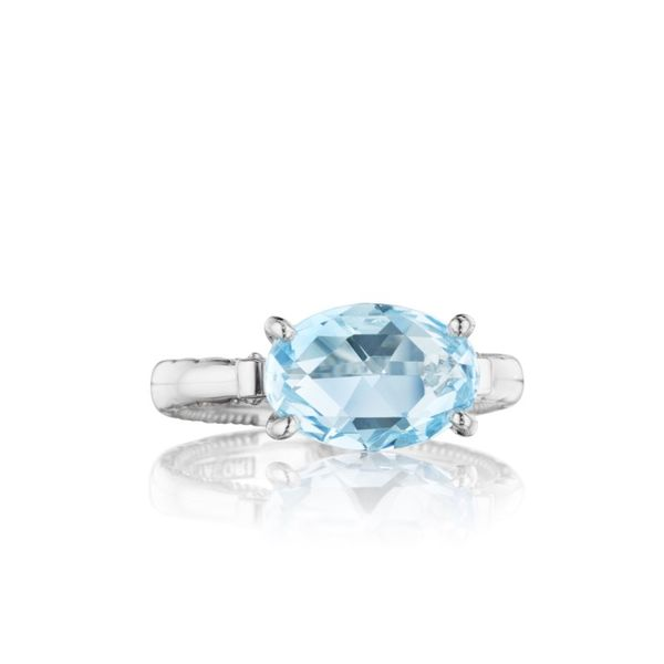 Sterling Silver East-West Oval Ring featuring Sky Blue Topaz Koerbers Fine Jewelry Inc New Albany, IN