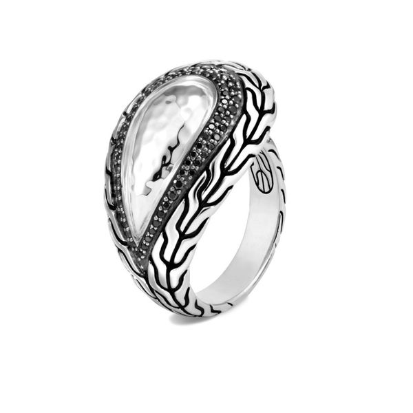 Sterling Silver Classic Chain Hammered Ring Image 2 Koerbers Fine Jewelry Inc New Albany, IN