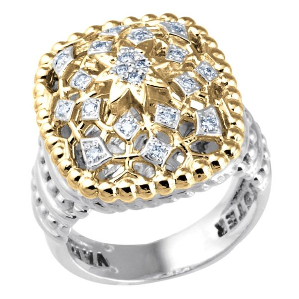 14K Yellow Gold & Sterling Silver Diamond Fashion Ring Koerbers Fine Jewelry Inc New Albany, IN