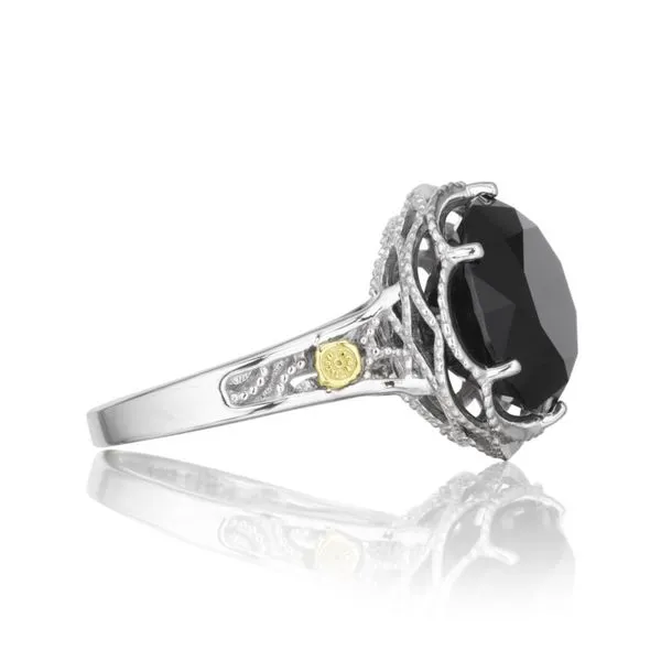 Sterling Silver Crescent Gem Ring featuring Black Onyx Image 2 Koerbers Fine Jewelry Inc New Albany, IN