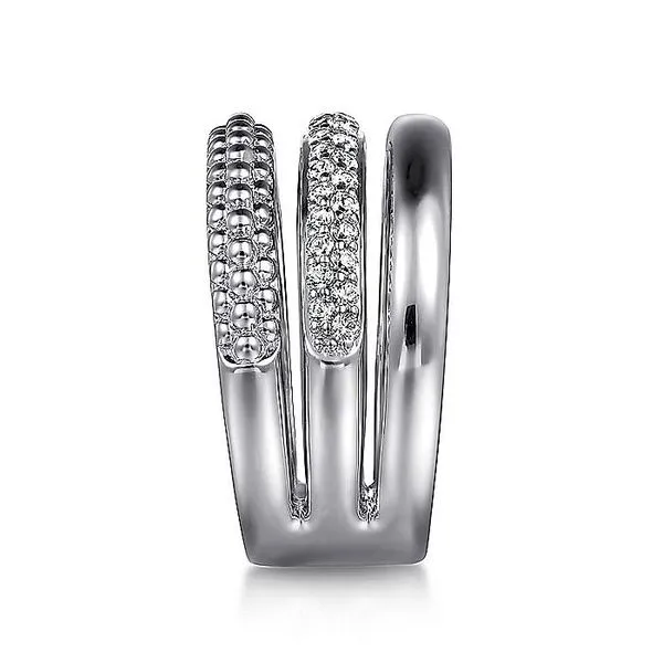 925 Sterling Silver White Sapphire Bujukan Easy Stackable Ring Image 4 Koerbers Fine Jewelry Inc New Albany, IN