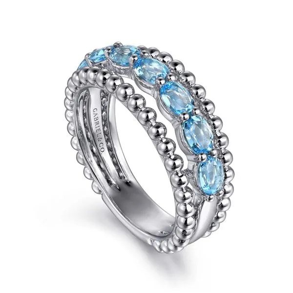 Sterling Silver Bujukan Fashion Ring With Swiss Blue Topaz Image 3 Koerbers Fine Jewelry Inc New Albany, IN