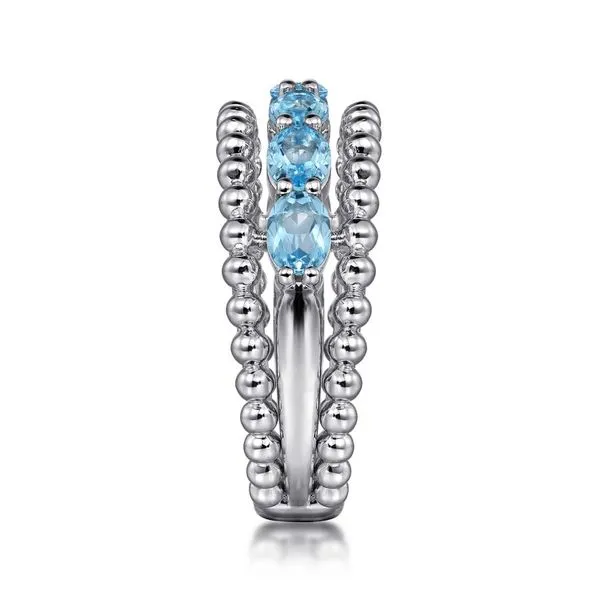 Sterling Silver Bujukan Fashion Ring With Swiss Blue Topaz Image 4 Koerbers Fine Jewelry Inc New Albany, IN