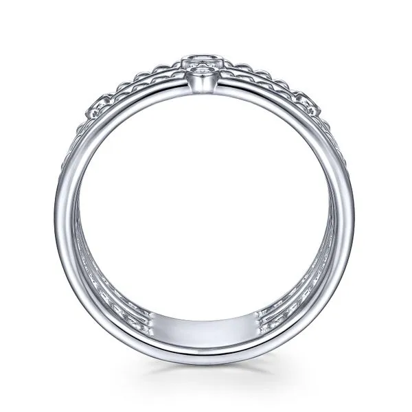 925 Sterling Silver Bujukan Bezel Set Diamond Easy Stackable Ring Image 2 Koerbers Fine Jewelry Inc New Albany, IN