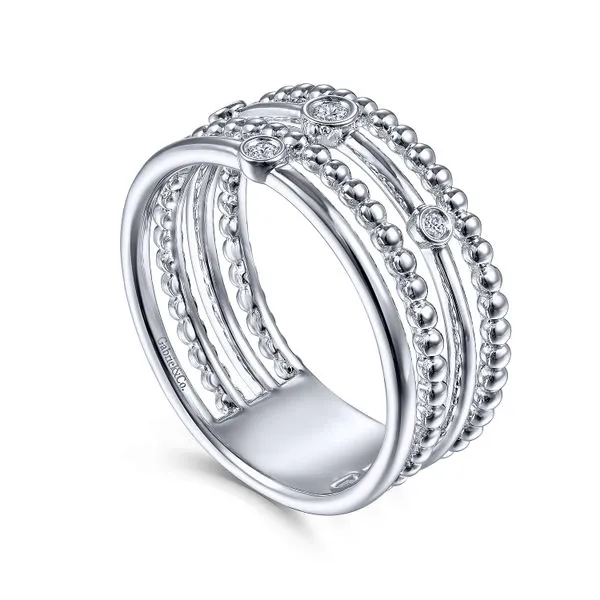925 Sterling Silver Bujukan Bezel Set Diamond Easy Stackable Ring Image 3 Koerbers Fine Jewelry Inc New Albany, IN