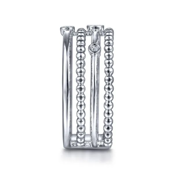 925 Sterling Silver Bujukan Bezel Set Diamond Easy Stackable Ring Image 4 Koerbers Fine Jewelry Inc New Albany, IN