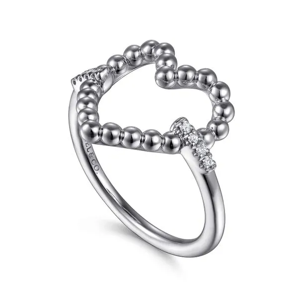 925 Sterling Silver Bujukan Heart Diamond Ladies Ring Image 3 Koerbers Fine Jewelry Inc New Albany, IN