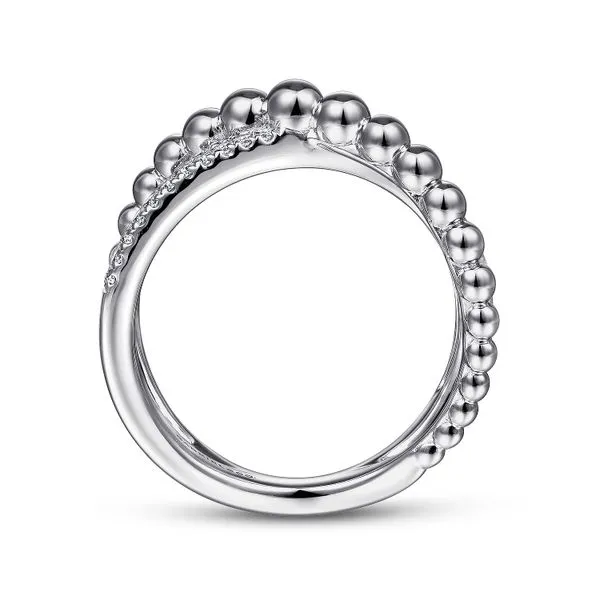 925 Sterling Silver White Sapphire Bujukan Criss Cross Ring Image 2 Koerbers Fine Jewelry Inc New Albany, IN