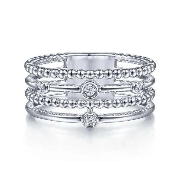 925 Sterling Silver Bujukan Bezel Set Diamond Easy Stackable Ring Koerbers Fine Jewelry Inc New Albany, IN