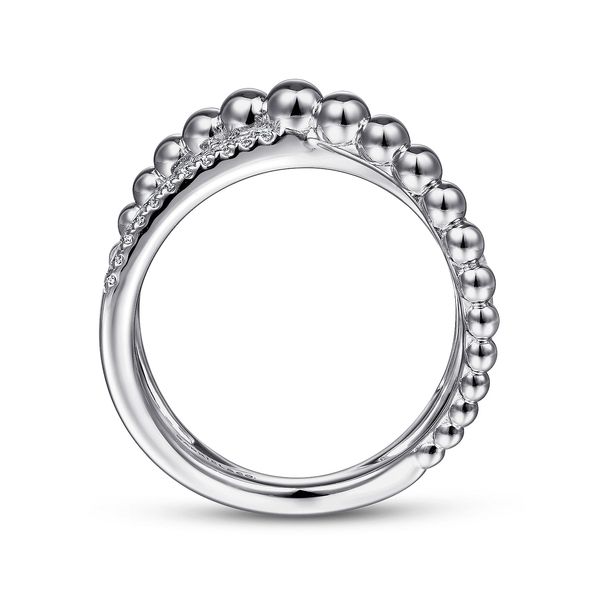 925 Sterling Silver White Sapphire Bujukan Criss Cross Ring Image 2 Koerbers Fine Jewelry Inc New Albany, IN