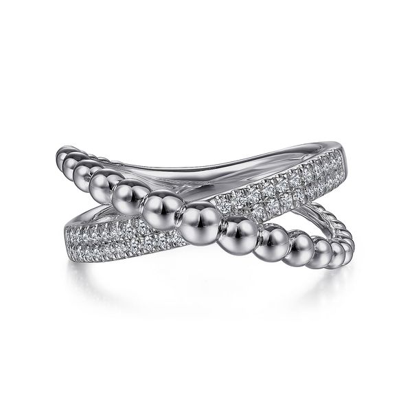 925 Sterling Silver White Sapphire Bujukan Criss Cross Ring Koerbers Fine Jewelry Inc New Albany, IN