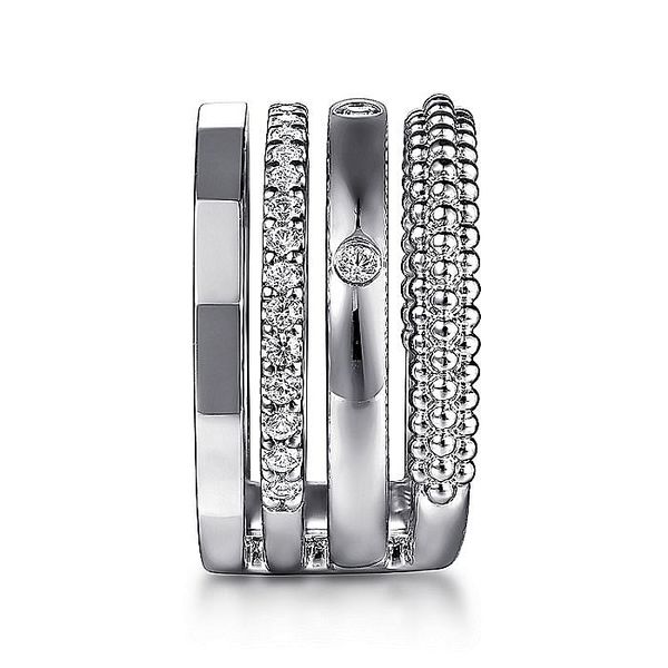 925 Sterling Silver Bujukan White Sapphire Easy Stackable Ring Image 4 Koerbers Fine Jewelry Inc New Albany, IN