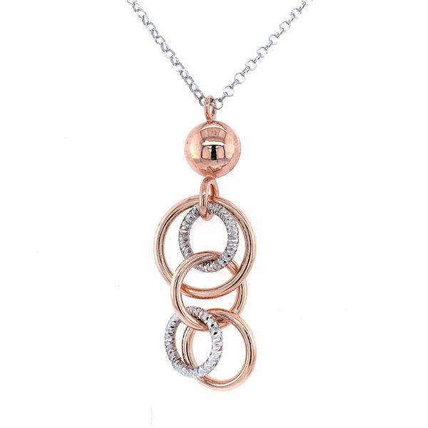 Sterling Silver and Rose Gold Plated Bessie Necklace Koerbers Fine Jewelry Inc New Albany, IN