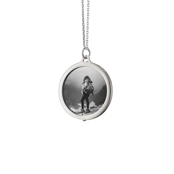 Sterling Silver and 18K Yellow Gold Two-Tone Round Buckle Half Locket Image 2 Koerbers Fine Jewelry Inc New Albany, IN