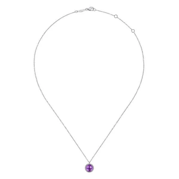 925 Sterling Silver Amethyst Center and Bujukan Frame Pendant Necklace Image 2 Koerbers Fine Jewelry Inc New Albany, IN