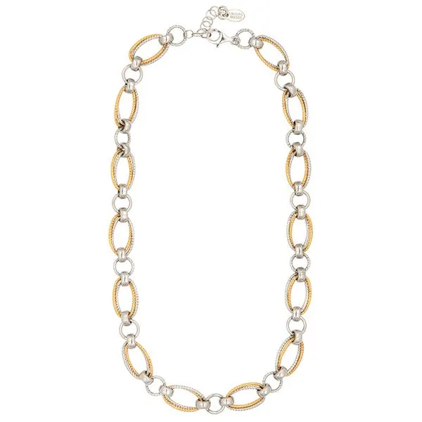 Sterling Silver and Yellow Gold Plated Lyra Necklace Koerbers Fine Jewelry Inc New Albany, IN