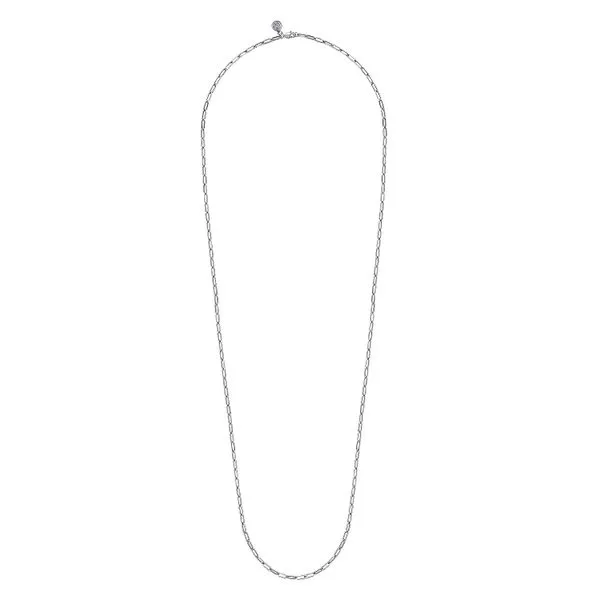 Sterling Silver Paper Clip Chain Necklace 32