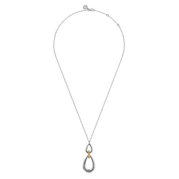 925 Sterling Silver and 14K Yellow Gold Bujukan Teardrop Necklace Image 2 Koerbers Fine Jewelry Inc New Albany, IN
