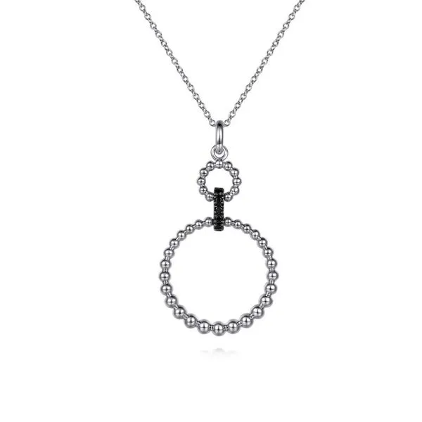 Sterling Silver Black Spinel Double Round Shape Bujukan Necklace Koerbers Fine Jewelry Inc New Albany, IN