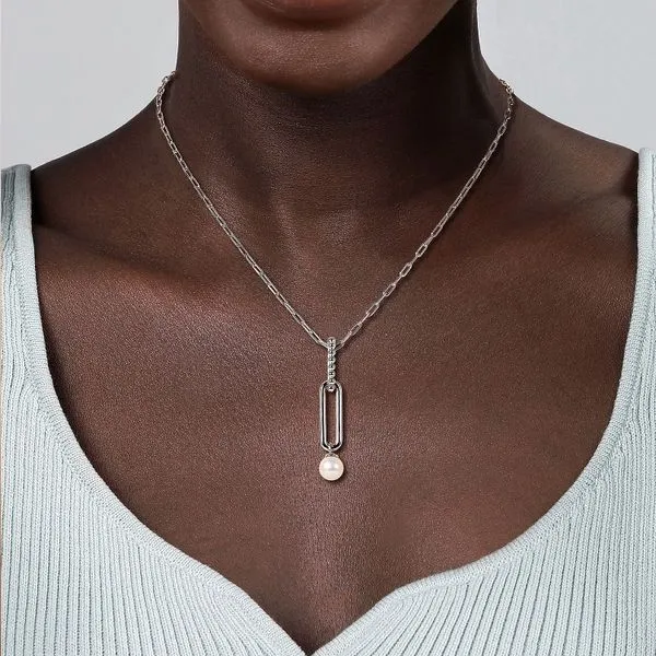 925 Sterling Silver Pearl Bujukan Drop Necklace Image 3 Koerbers Fine Jewelry Inc New Albany, IN