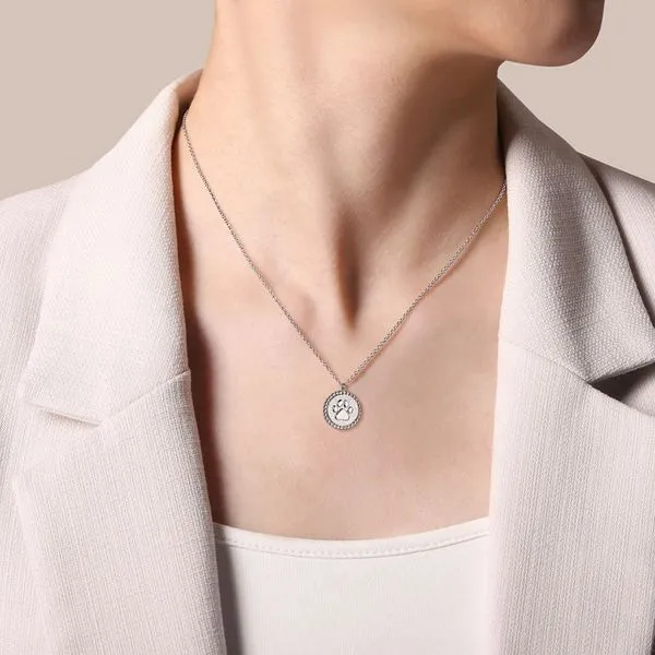Sterling Silver Bujukan Footprint Necklace Image 3 Koerbers Fine Jewelry Inc New Albany, IN
