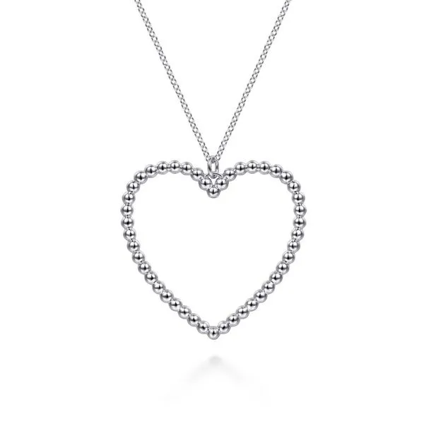 Sterling Silver Beaded Heart Necklace Koerbers Fine Jewelry Inc New Albany, IN