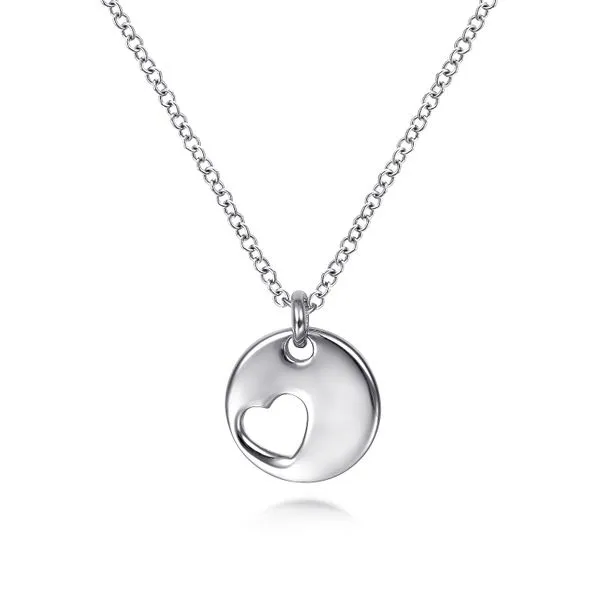 925 Sterling Silver and Rose Sterling Silver Plated Heart Pendant Necklace Koerbers Fine Jewelry Inc New Albany, IN