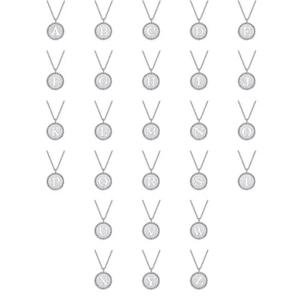925 Sterling Silver Bujukan Punch out Initial A Medallion Pendant Necklace Image 3 Koerbers Fine Jewelry Inc New Albany, IN