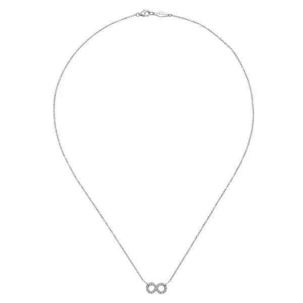 925 Sterling Silver White Sapphire Infinity Symbol Pendant Necklace Image 2 Koerbers Fine Jewelry Inc New Albany, IN