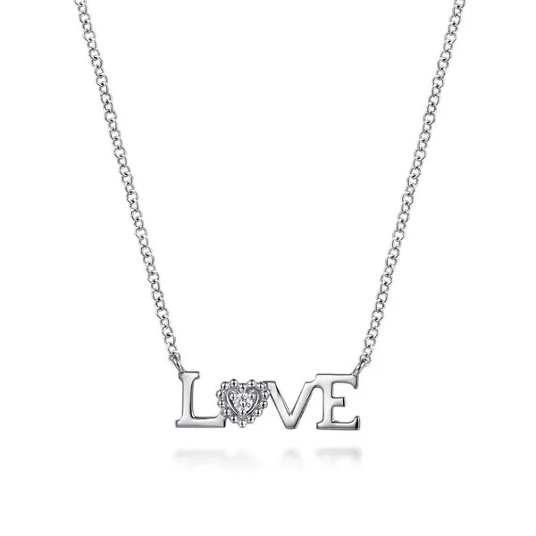 925 Sterling Silver Diamond Bujukan LOVE Pendant Necklace Koerbers Fine Jewelry Inc New Albany, IN
