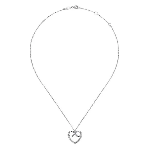 925 Sterling Silver Infinity Heart Pendant Necklace Image 2 Koerbers Fine Jewelry Inc New Albany, IN