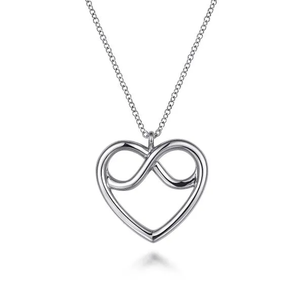 925 Sterling Silver Infinity Heart Pendant Necklace Koerbers Fine Jewelry Inc New Albany, IN