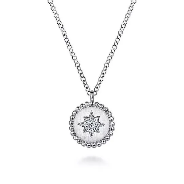 Sterling Silver Bujukan Round Star Pendant Necklace Koerbers Fine Jewelry Inc New Albany, IN