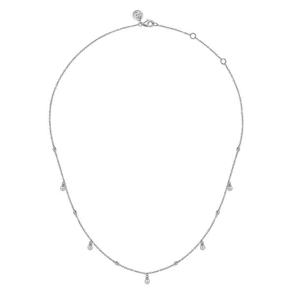 925 Sterling Silver Pearl Drop Necklace Image 2 Koerbers Fine Jewelry Inc New Albany, IN