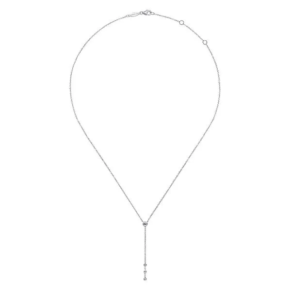 925 Sterling Silver Beaded Y Knots Necklace Image 2 Koerbers Fine Jewelry Inc New Albany, IN