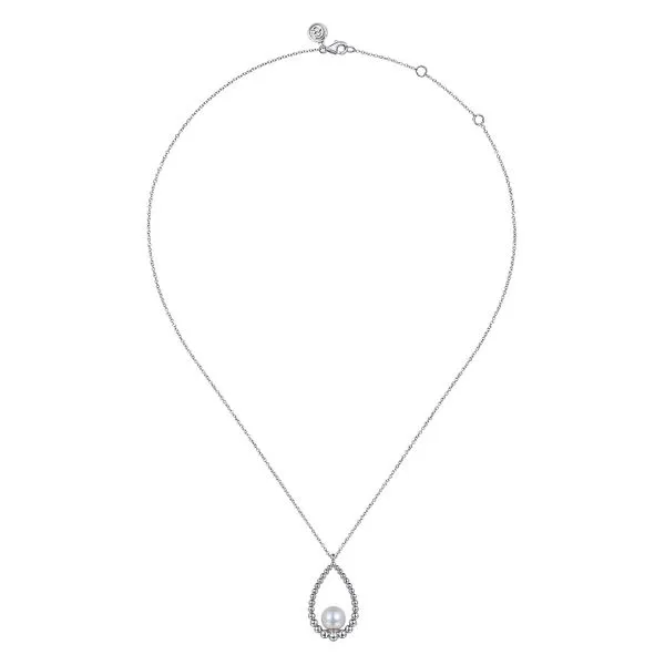 925 Sterling Silver Pearl Bujukan Teardrop Necklace Image 2 Koerbers Fine Jewelry Inc New Albany, IN