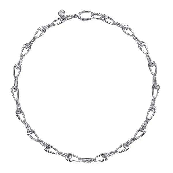 925 Sterling Silver Oval Link Chain Necklace with Bujukan Connectors Image 2 Koerbers Fine Jewelry Inc New Albany, IN
