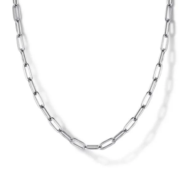 925 Sterling Silver Solid Paper Clip Chain Necklace Koerbers Fine Jewelry Inc New Albany, IN
