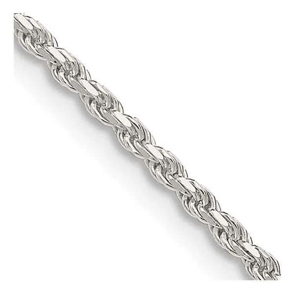 Sterling Silver Diamond Cut Rope Chain 16