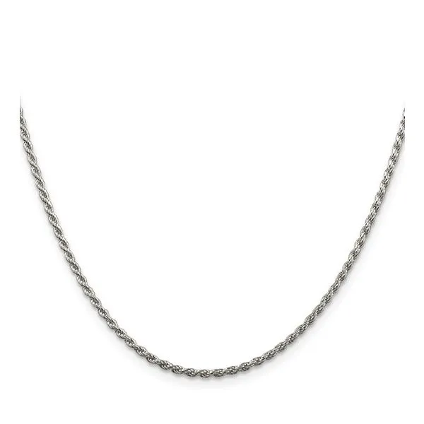Sterling Silver Diamond Cut Rope Chain 16