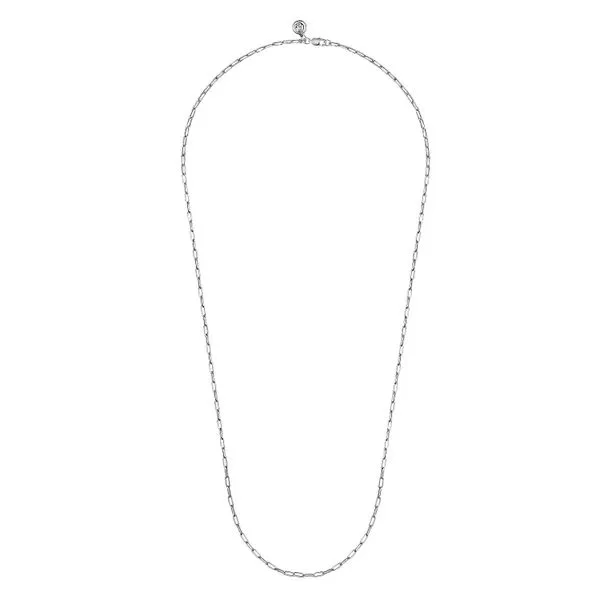 925 Sterling Silver Solid Paper Clip Chain Necklace Image 2 Koerbers Fine Jewelry Inc New Albany, IN