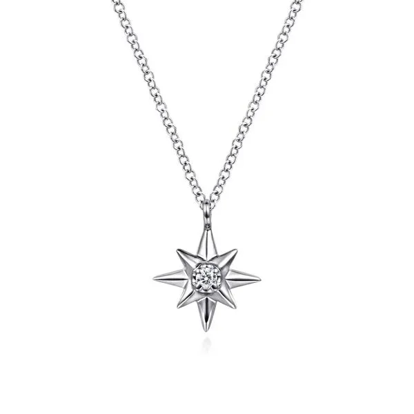 Sterling Silver Diamond Star Necklace Koerbers Fine Jewelry Inc New Albany, IN