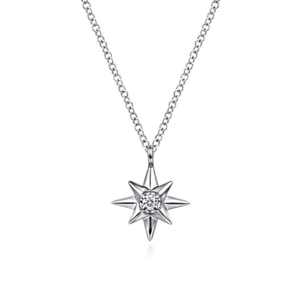 Sterling Silver Diamond Star Necklace Koerbers Fine Jewelry Inc New Albany, IN