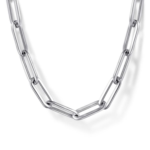 925 Sterling Silver Solid Paper Clip Chain Necklace Koerbers Fine Jewelry Inc New Albany, IN
