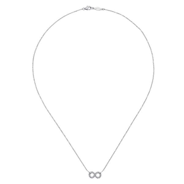 925 Sterling Silver White Sapphire Infinity Symbol Pendant Necklace Image 2 Koerbers Fine Jewelry Inc New Albany, IN