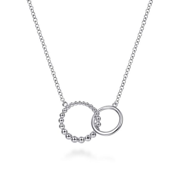 925 Sterling Silver Bujukan Beaded Double Circle Necklace Koerbers Fine Jewelry Inc New Albany, IN