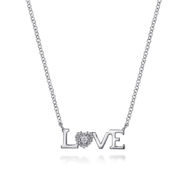 925 Sterling Silver Diamond Bujukan LOVE Pendant Necklace Koerbers Fine Jewelry Inc New Albany, IN