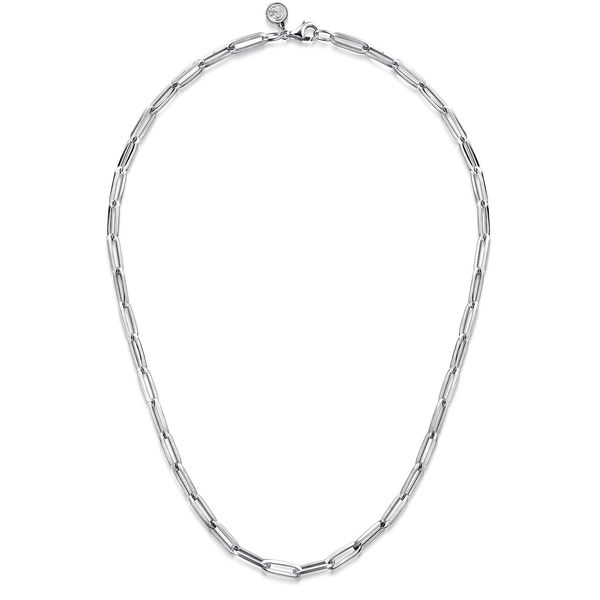 925 Sterling Silver Solid Paper Clip Chain Necklace Image 2 Koerbers Fine Jewelry Inc New Albany, IN