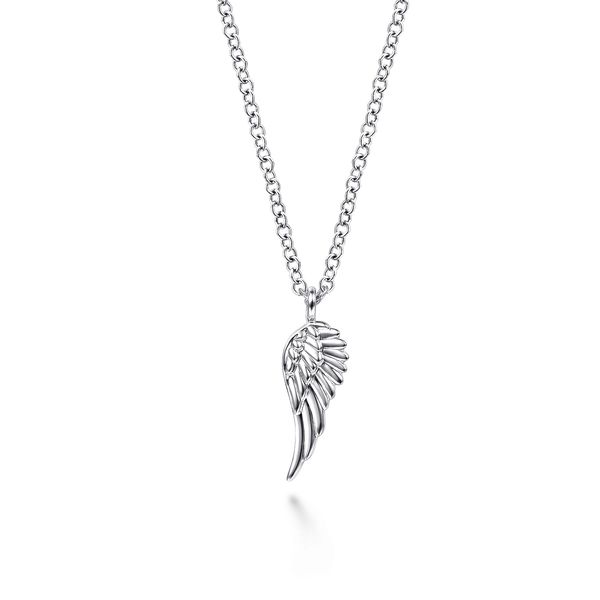 14K White Gold Wing Pendant Necklace Koerbers Fine Jewelry Inc New Albany, IN